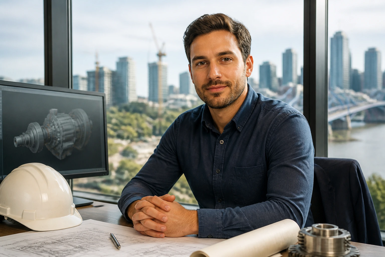 Engineer portrait in an office illustrating sponsorship opportunities