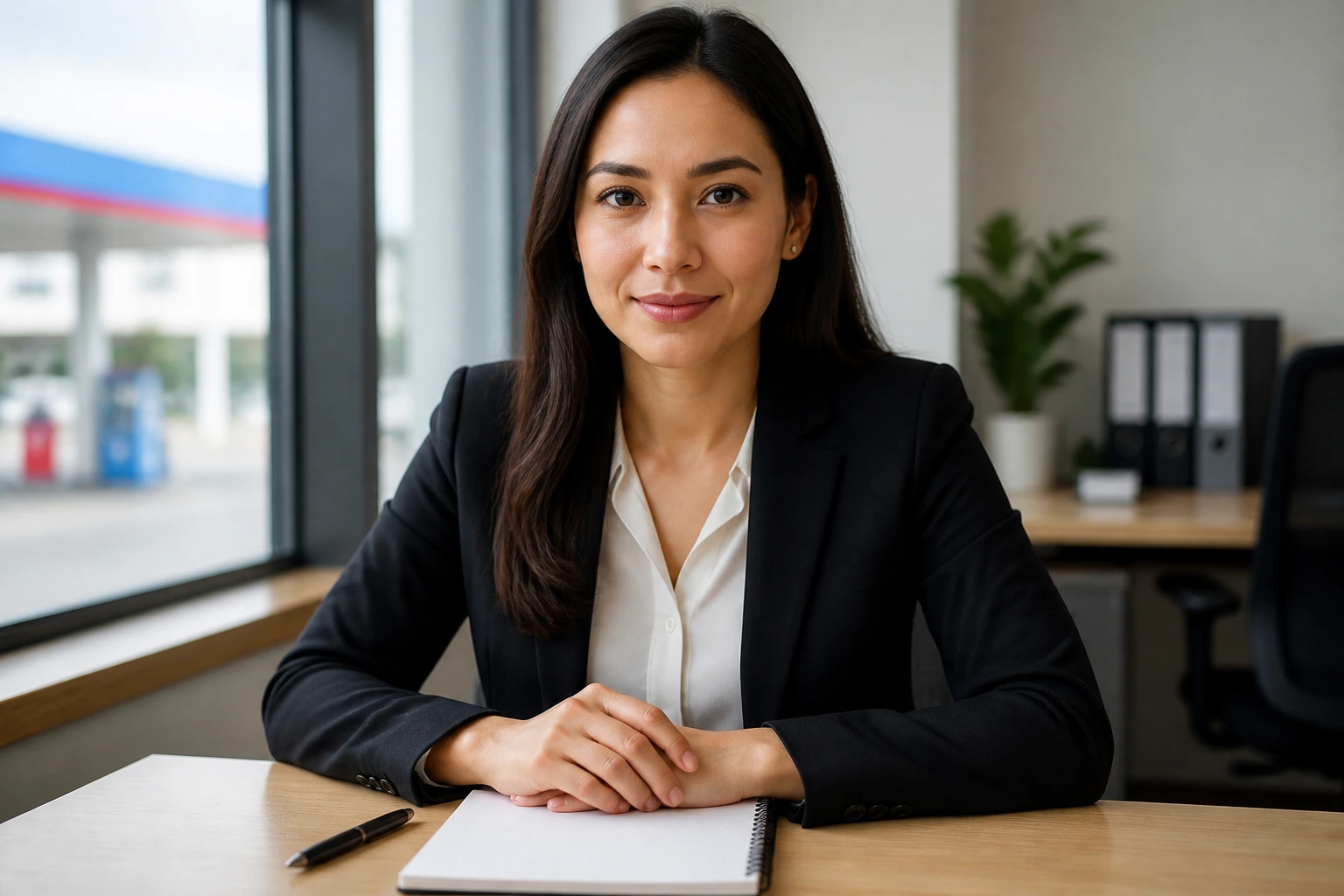 Close-up of a thoughtful professional in an office, preparing questions about sponsorship