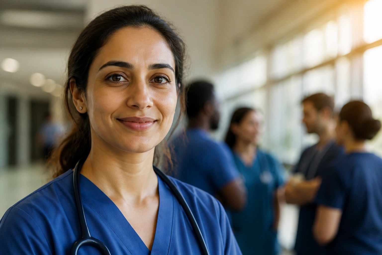 Doctor portrait highlighting support networks for international doctors