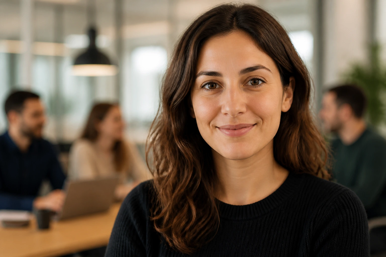 Close-up portrait illustrating UK interview culture and soft-skills focus