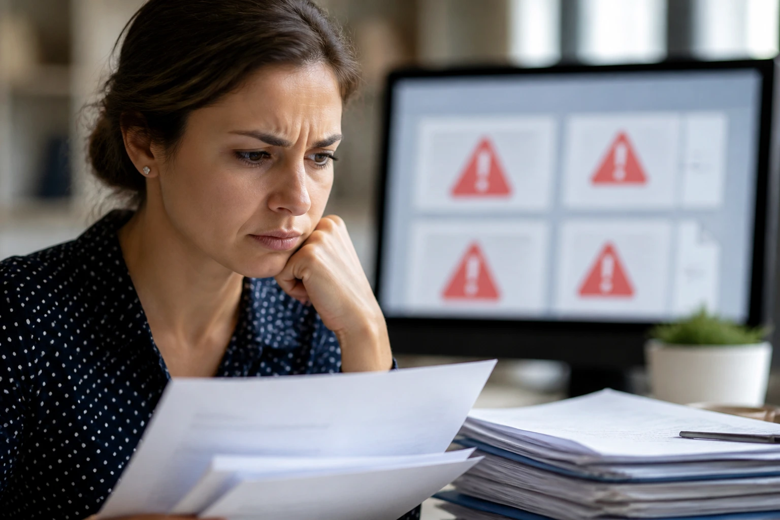 Concerned applicant facing visa hurdles at desk