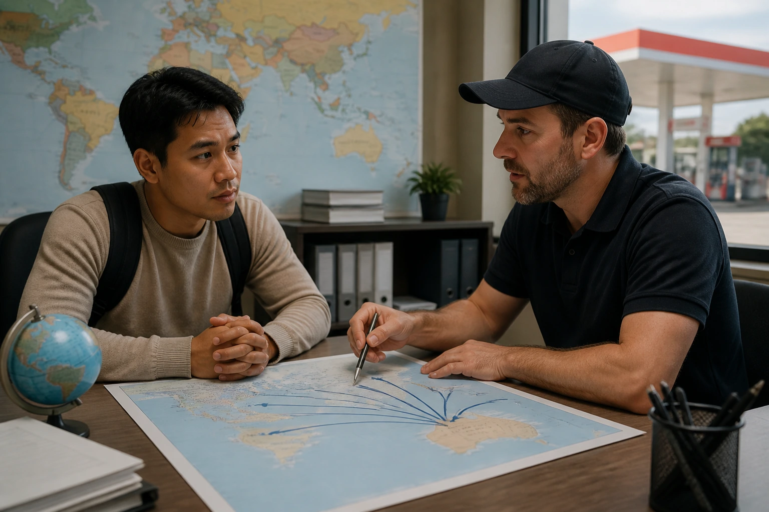 Foreign applicant discussing visa pathways with regional employer
