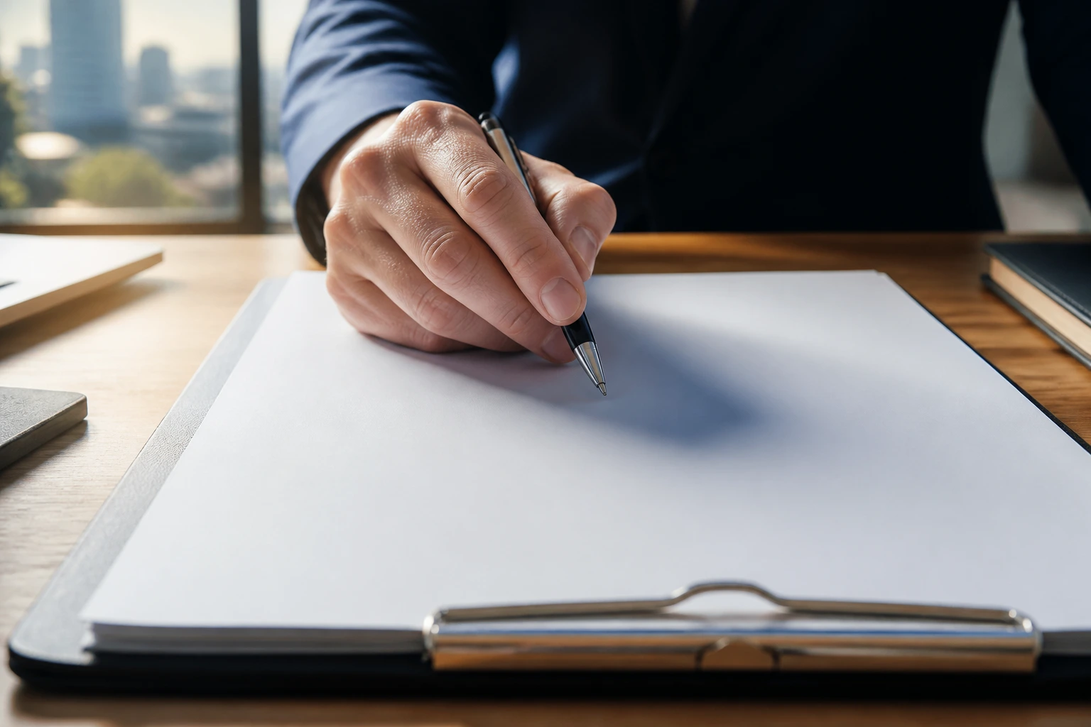 Close-up of hand over blank visa document highlighting pitfalls