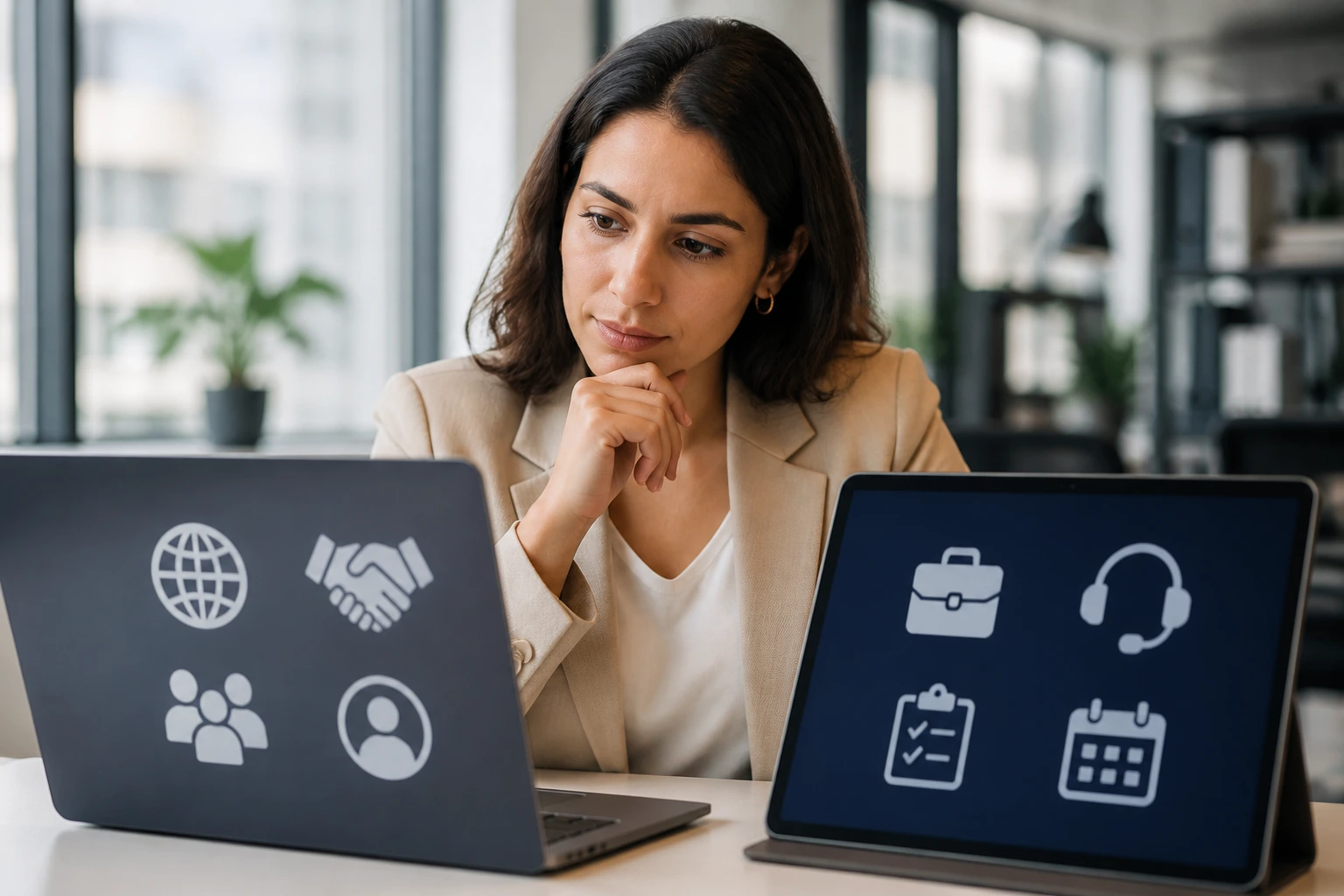 Real person in a UK office considering visa routes and adjacent admin roles