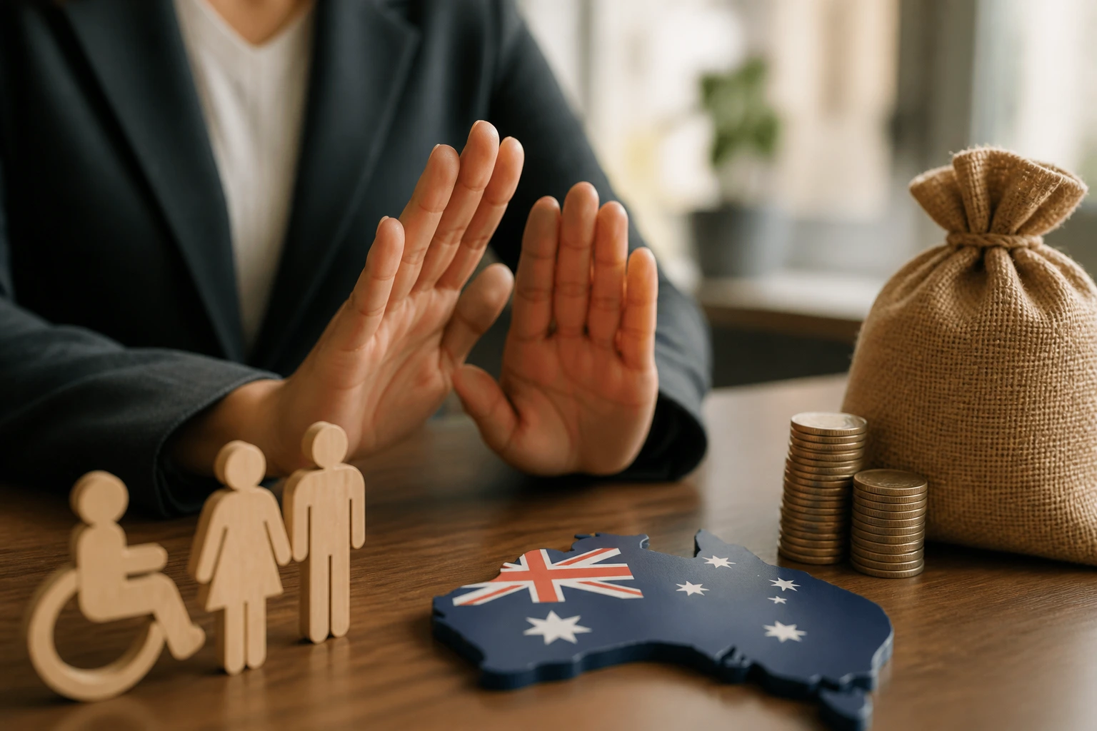 Close-up of a person's hands on a desk, symbolizing sponsorship decisions in Australian visa landscape