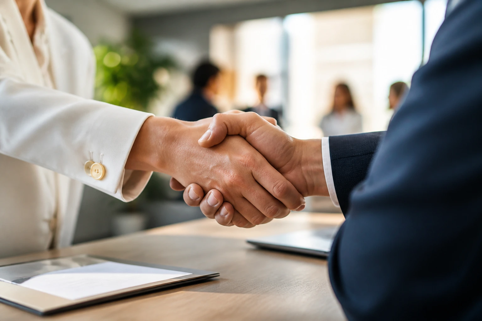 Close-up handshake symbolizing authentic sponsorship opportunities in Australian childcare