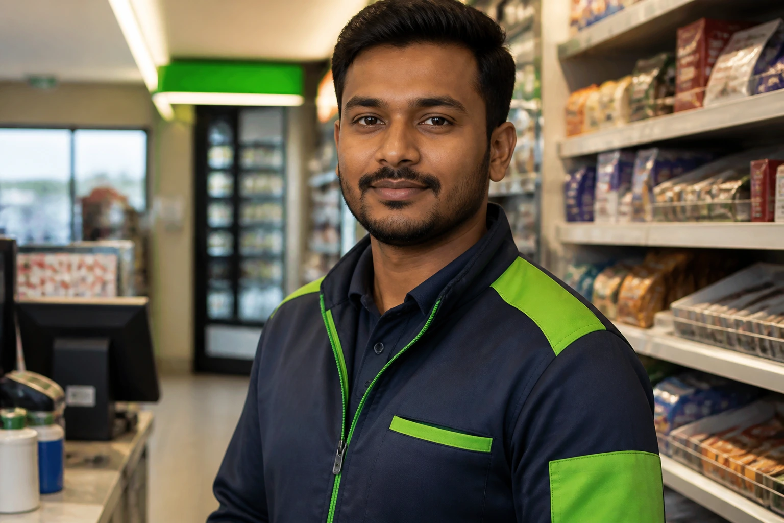 Portrait of a forecourt worker illustrating sponsorship realism