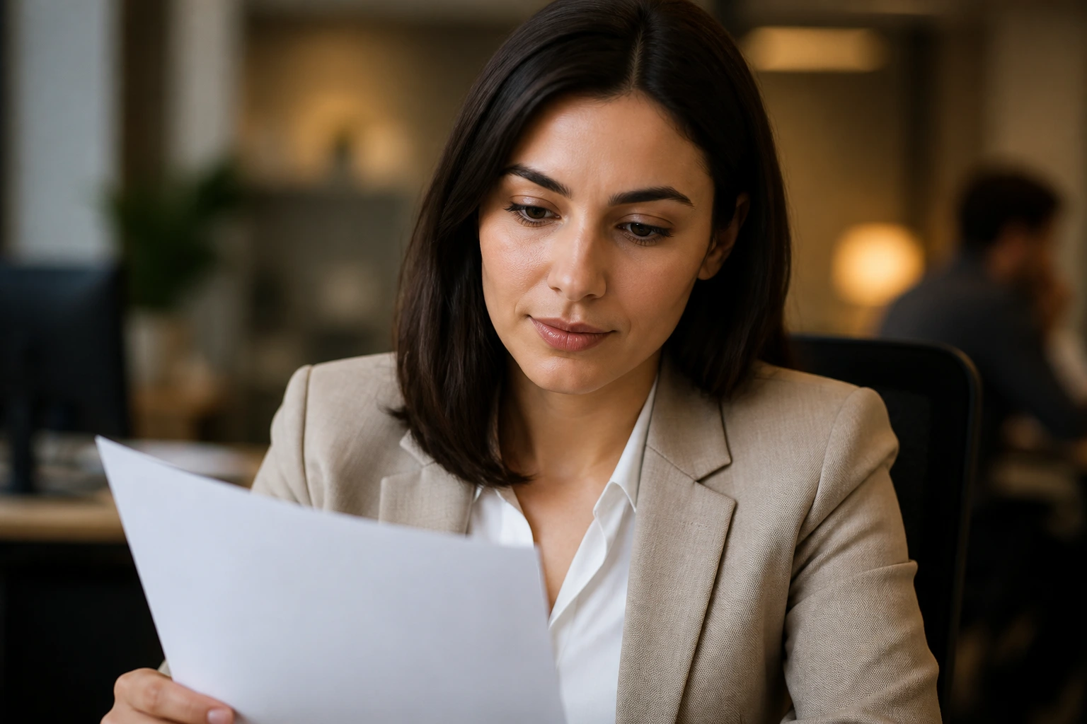 Professional in an office considering sponsorship realities