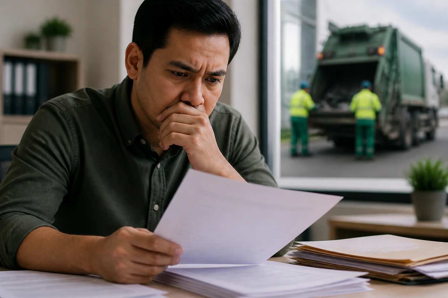 Person reviewing a job offer with concern about visa sponsorship.