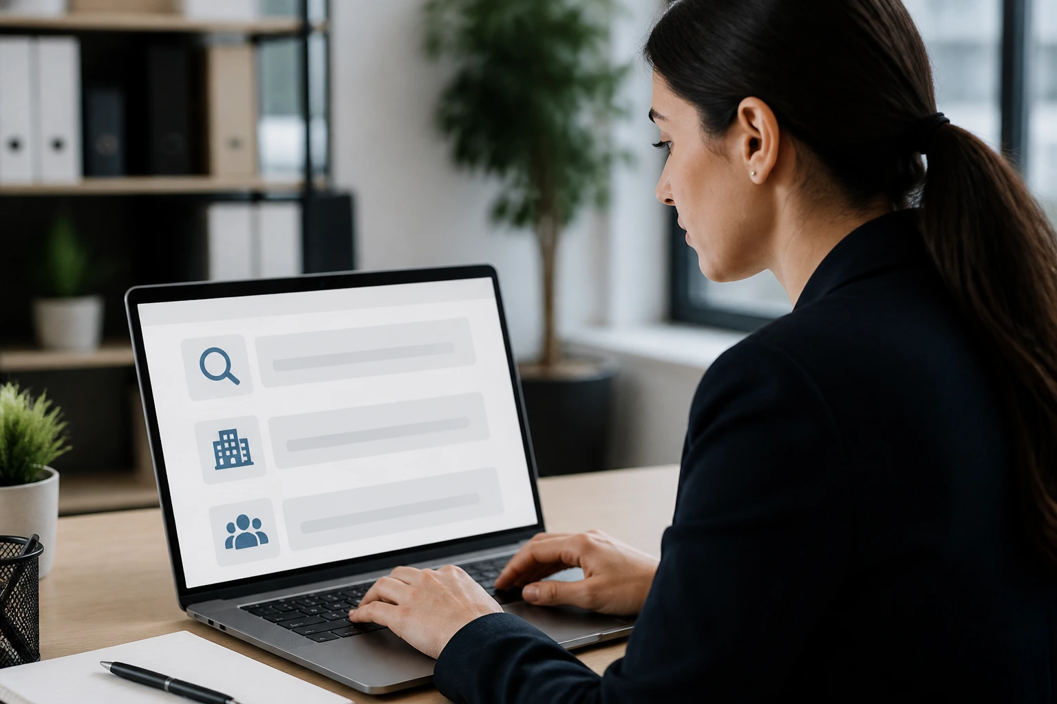 Person using a laptop to search for sponsorship jobs in Canada.