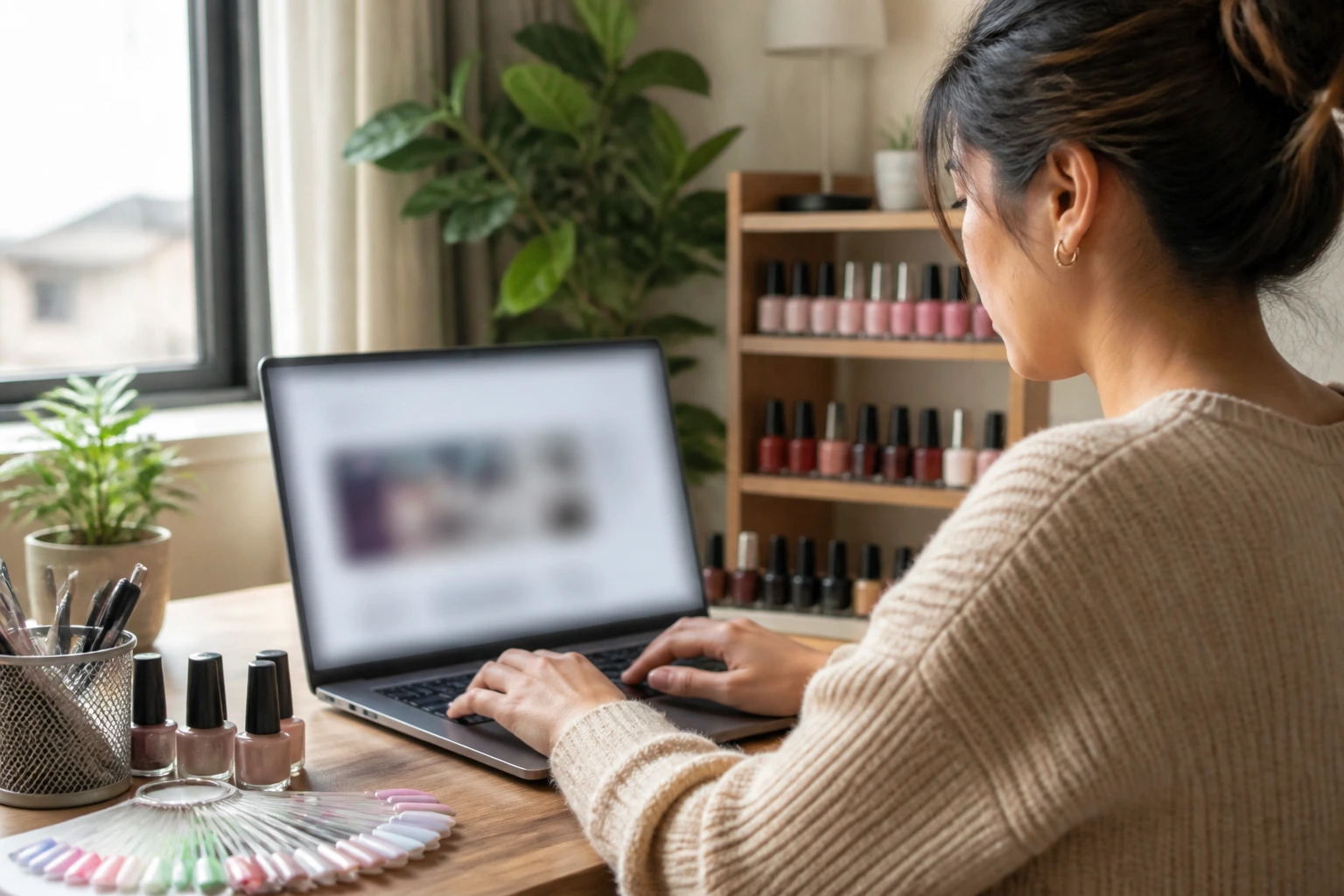 Person searching visa sponsorship jobs on laptop in home office
