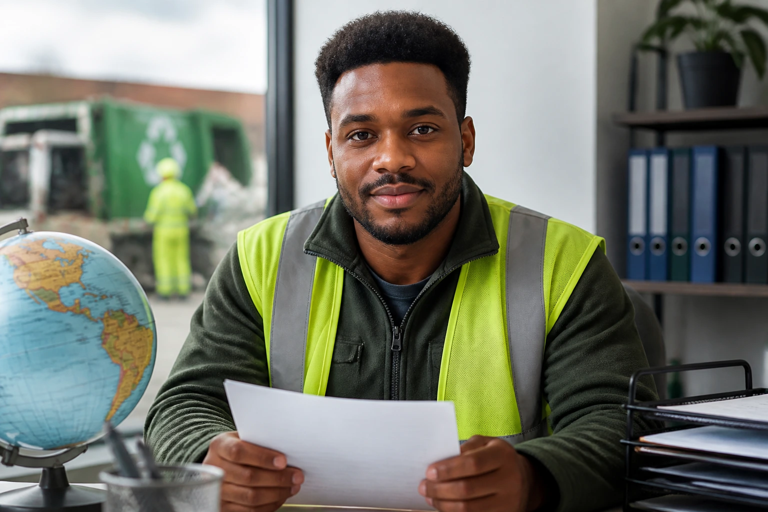 Job applicant in HR office contemplating visa sponsorship