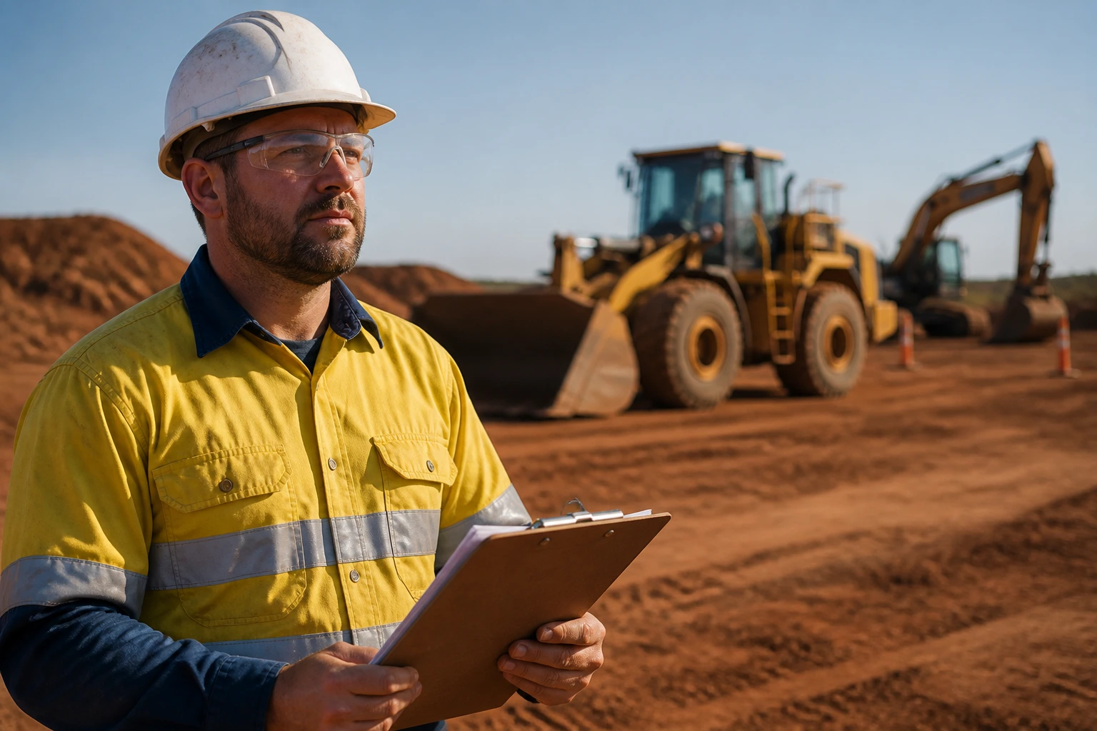 Operator in PPE at a training site illustrating competency verification