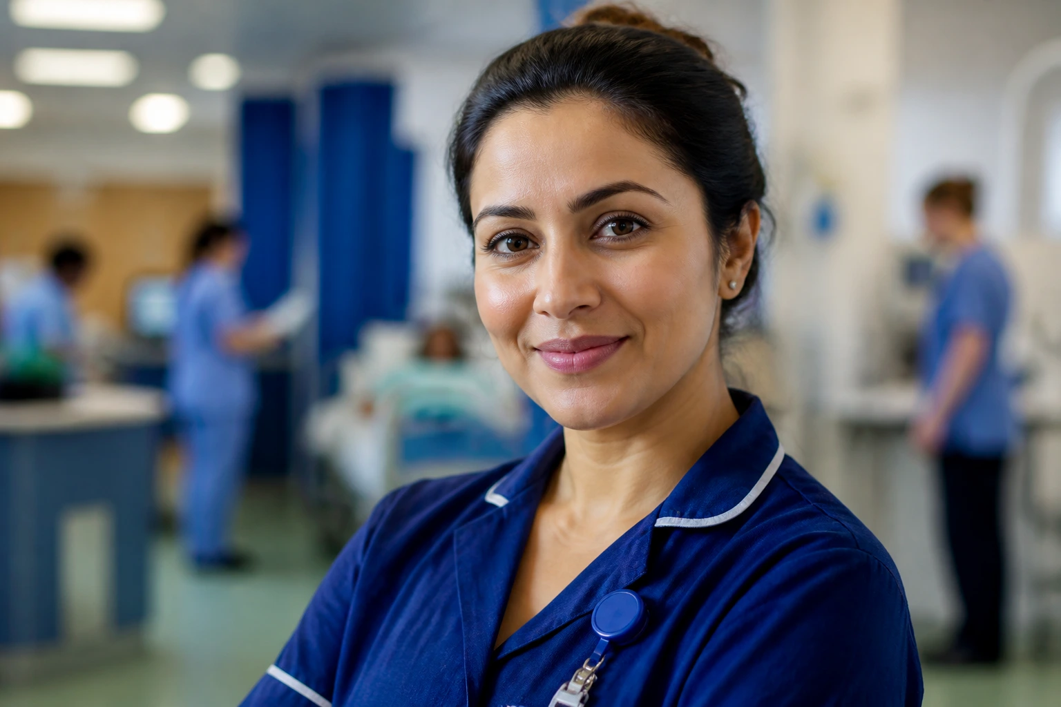 Nurse in hospital setting symbolizing NHS career progression