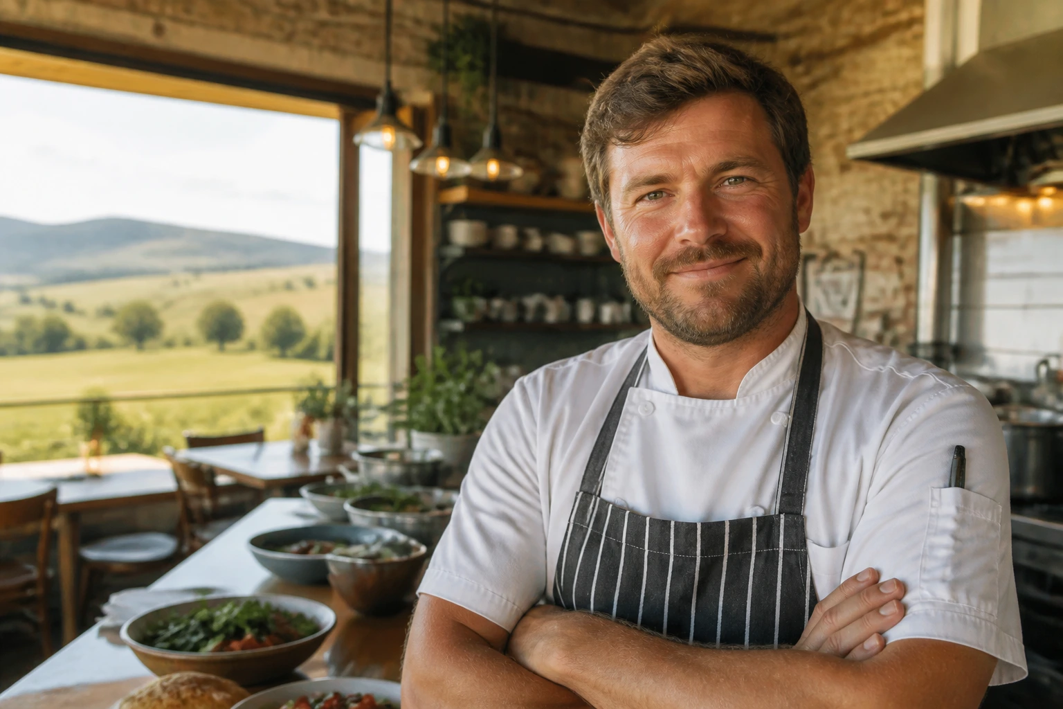 Chef in regional Australian cafe kitchen highlighting sponsorship advantages