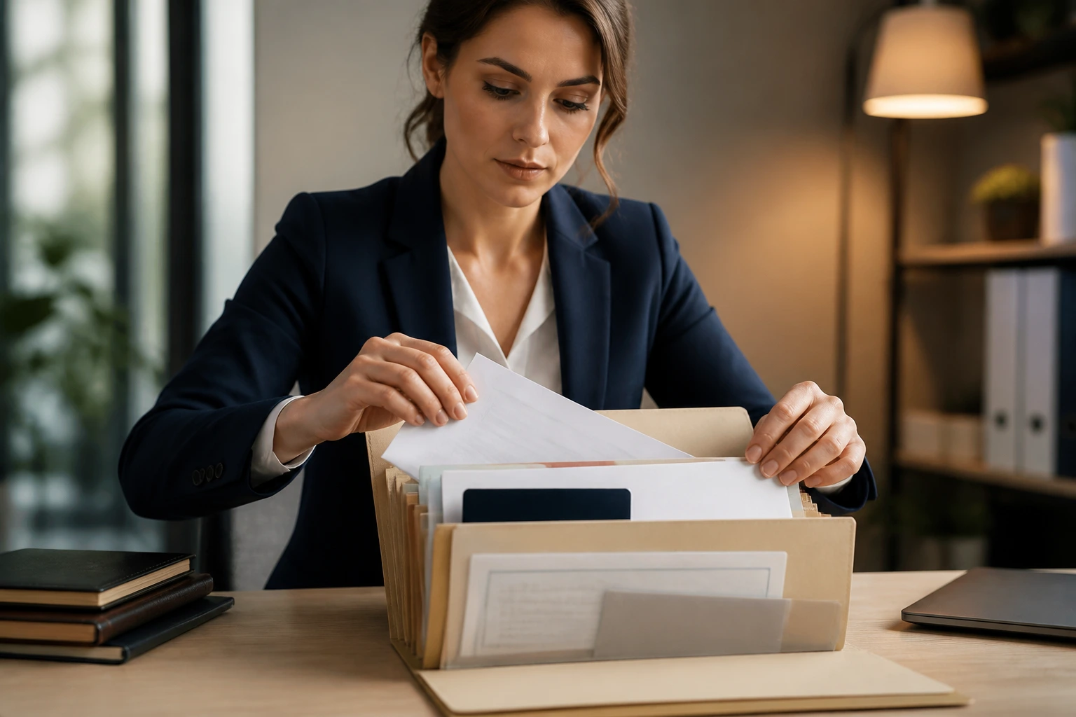 Professional organizing visa-related documents for Australian application