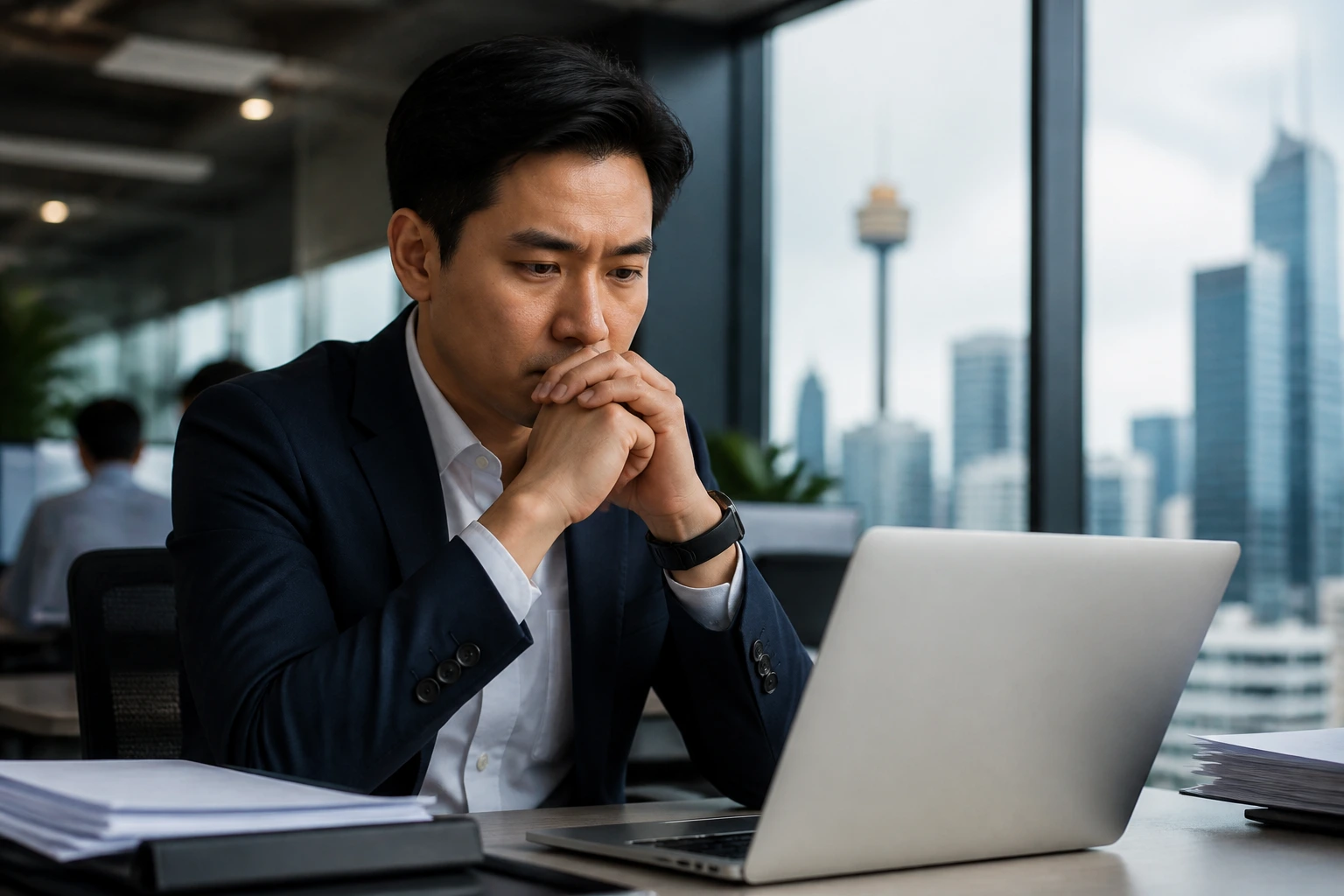 Professional considering visa options after job loss in office